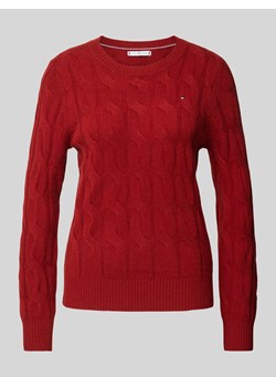 Sweter z dzianiny z prążkowanymi wykończeniami ze sklepu Peek&Cloppenburg  w kategorii Swetry damskie - zdjęcie 175127265