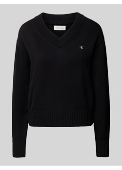 Sweter z dzianiny z naszywką z logo ze sklepu Peek&Cloppenburg  w kategorii Swetry damskie - zdjęcie 175146459