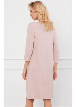 Koszula nocna damska z rękawem 3/4 pudrowy róż Puntini, Kolor róż pudrowy-wzór, Rozmiar S, Italian Fashion ze sklepu Primodo w kategorii Koszule nocne - zdjęcie 175147686