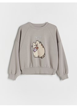 Reserved - Bluza dresowa Pusheen - jasnoszary ze sklepu Reserved w kategorii Bluzy dziewczęce - zdjęcie 175151908