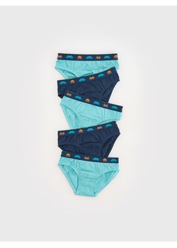 Reserved - Bawełniane slipy 5 pack - turkusowy ze sklepu Reserved w kategorii Majtki dziecięce - zdjęcie 175152159