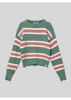 Sweter z dzianiny z prążkowanymi wykończeniami ze sklepu Peek&Cloppenburg  w kategorii Swetry damskie - zdjęcie 175154737