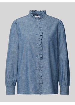 Bluzka koszulowa ze stójką model ‘CHAMBRAY’ ze sklepu Peek&Cloppenburg  w kategorii Koszule damskie - zdjęcie 175154998