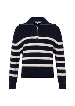 Tommy Hilfiger Sweter damski z dzianiny Kobiety Bawełna granatowy w paski ze sklepu vangraaf w kategorii Swetry damskie - zdjęcie 175155675