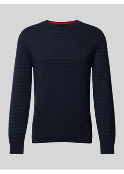 Sweter z dzianiny z fakturowanym wzorem model ‘Scoult’ ze sklepu Peek&Cloppenburg  w kategorii Swetry męskie - zdjęcie 175157628