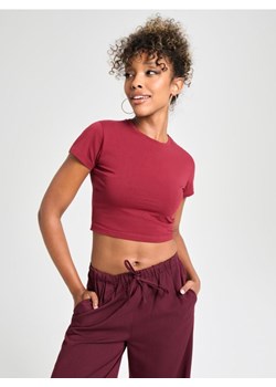 Sinsay - Koszulka crop top - czerwony ze sklepu Sinsay w kategorii Bluzki damskie - zdjęcie 175161009