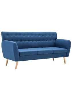 3 osobowa niebieska sofa pikowana F6-G11 ze sklepu Edinos.pl w kategorii Sofy i kanapy - zdjęcie 175163659