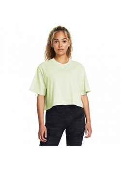 Damski t-shirt crop-top Under Armour UA W Boxy Crop Logo Ss - zielony ze sklepu Sportstylestory.com w kategorii Bluzki damskie - zdjęcie 175165367