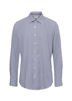Olymp Level Five Koszula męska Mężczyźni Slim Fit Bawełna granatowy w paski ze sklepu vangraaf w kategorii Koszule męskie - zdjęcie 175166267