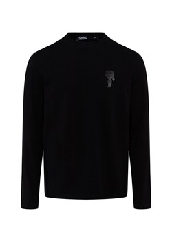 KARL LAGERFELD Koszulka męska Mężczyźni Bawełna czarny jednolity ze sklepu vangraaf w kategorii T-shirty męskie - zdjęcie 175166276