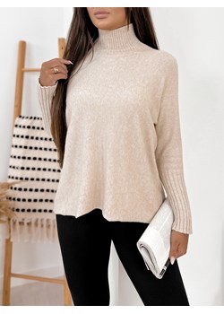 sweter effar beżowy one size ze sklepu UBRA w kategorii Swetry damskie - zdjęcie 175166925