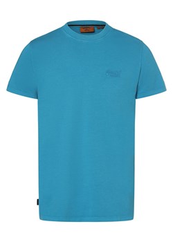 Superdry Koszulka męska Mężczyźni Bawełna niebieski jednolity ze sklepu vangraaf w kategorii T-shirty męskie - zdjęcie 175172205