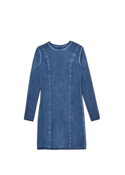Cropp - Sukienka z efektem oil wash - granatowy ze sklepu Cropp w kategorii Sukienki - zdjęcie 175173009