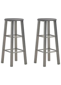 Antracytowy zestaw dwóch stołków barowych loft L8-W55 - id: 45563 - marki Elior - 175180518 Antracytowy zestaw dwóch stołków barowych loft L8-W55 ze sklepu Edinos.pl w kategorii Dom - zdjęcie 175180518