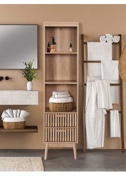 THE HOME DECO FACTORY Regał stojący &quot;Klaus&quot; w kolorze brązowym - 40 x 160 x 30 cm ze sklepu Limango Polska w kategorii Regały i witryny - zdjęcie 175181529