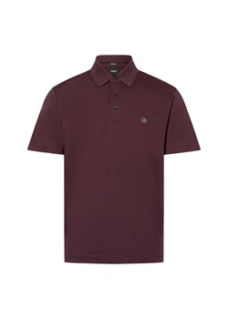 BOSS Męska koszulka polo - Parris Mężczyźni Bawełna bordowy jednolity ze sklepu vangraaf w kategorii T-shirty męskie - zdjęcie 175184939