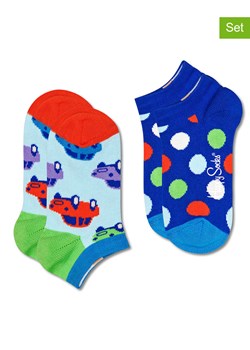 Happy Socks Skarpety (2 pary) w kolorze niebieskim i błękitnym ze sklepu Limango Polska w kategorii Skarpetki dziecięce - zdjęcie 175185487