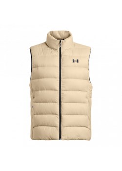 Męski bezrękawnik z puchem naturalnym Under Armour Legend Down Vest - beżowy ze sklepu Sportstylestory.com w kategorii Kamizelki męskie - zdjęcie 175187118
