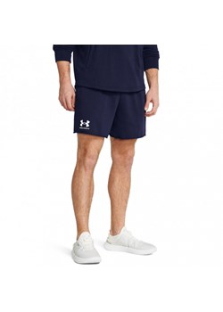 Męskie spodenki dresowe Under Armour UA Rival Terry 6in Short - granatowe ze sklepu Sportstylestory.com w kategorii Spodenki męskie - zdjęcie 175187857