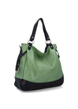 Uniwersalna Torebka Damska XL firmy Hernan HB982 Jasno Zielona ze sklepu PaniTorbalska w kategorii Torby Shopper bag - zdjęcie 175195285