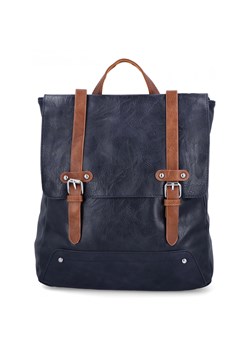 Plecak Damski XL Vintage firmy Herisson 1652L2049 Granatowy ze sklepu PaniTorbalska w kategorii Plecaki - zdjęcie 175195385