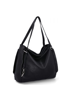 Uniwersalna Torebka Damska firmy Hernan HB0360 Czarna ze sklepu PaniTorbalska w kategorii Torby Shopper bag - zdjęcie 175195856