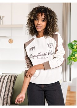 Sinsay - Bluza z nadrukiem - kremowy ze sklepu Sinsay w kategorii Bluzy damskie - zdjęcie 175201986