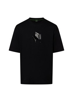 BOSS Green Koszulka męska Mężczyźni Bawełna czarny jednolity ze sklepu vangraaf w kategorii T-shirty męskie - zdjęcie 175207839