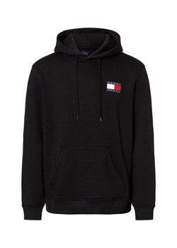 Tommy Jeans Męski sweter z kapturem Mężczyźni Bawełna czarny jednolity ze sklepu vangraaf w kategorii Bluzy męskie - zdjęcie 175207847