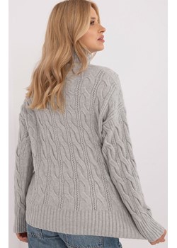 Szary golf damski AT-SW-23445.00, Kolor szary, Rozmiar uniwersalny, WOOL FASHION ITALIA ze sklepu Primodo w kategorii Swetry damskie - zdjęcie 175212235