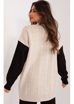 Sweter damski beżowo-czarny BA-SW-0549.32, Kolor beżowo-czarny, Rozmiar uniwersalny, BADU ze sklepu Primodo w kategorii Swetry damskie - zdjęcie 175212265