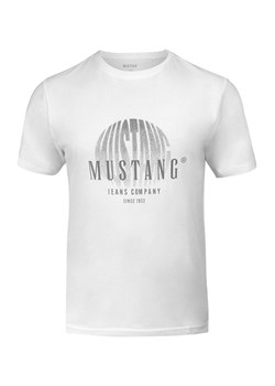 Biały t-shirt męski 4241-2100, Kolor biały, Rozmiar M, Mustang ze sklepu Primodo w kategorii T-shirty męskie - zdjęcie 175212387