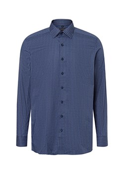 Finshley & Harding Koszula męska Mężczyźni Slim Fit Bawełna niebieski wzorzysty ze sklepu vangraaf w kategorii Koszule męskie - zdjęcie 175213379