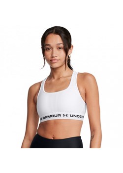 Biustonosz treningowy Under Armour Crossback Mid Bra - biały ze sklepu Sportstylestory.com w kategorii Biustonosze - zdjęcie 175222658