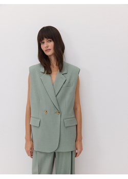 Reserved - Dwurzędowa kamizelka - jasnozielony ze sklepu Reserved w kategorii Kamizelki damskie - zdjęcie 175224867