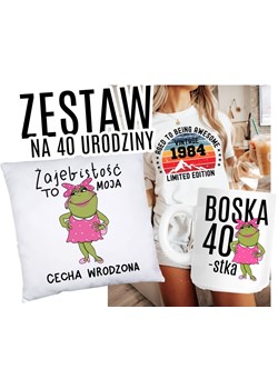 ZESTAW NA 40 URODZINY - KOSZULKA KUBEK PODUSZKA ze sklepu Time For Fashion w kategorii Bluzki damskie - zdjęcie 175228846