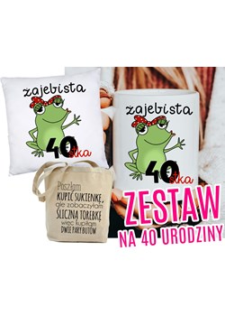 ZESTAW NA 40 URODZINY - PODUSZKA TORBA ORAZ KUBEK ze sklepu Time For Fashion w kategorii Bluzki damskie - zdjęcie 175228858