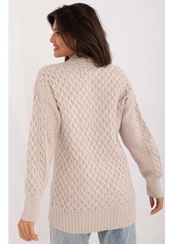 Rozpinany sweter damski AT-SW-23525.21, Kolor beżowy, Rozmiar uniwersalny, WOOL FASHION ITALIA ze sklepu Primodo w kategorii Swetry damskie - zdjęcie 175239319
