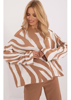 Sweter damski FN-SW-0608.61, Kolor camel, Rozmiar uniwersalny, FactoryPrice ze sklepu Primodo w kategorii Swetry damskie - zdjęcie 175239328