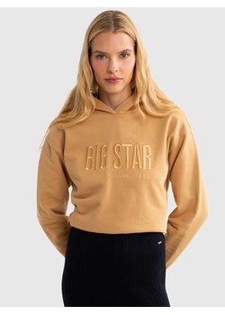 Bluza damska z kapturem z logo BIG STAR beżowa Larissa 801 ze sklepu Big Star w kategorii Bluzy damskie - zdjęcie 175240418