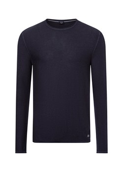 Joop Jeans Nowy wełniany sweter - Larso Mężczyźni drobna dzianina antracytowy jednolity ze sklepu vangraaf w kategorii T-shirty męskie - zdjęcie 175241149