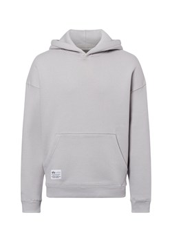 Alpha Industries Męski sweter z kapturem Mężczyźni Materiał dresowy jasny szary jednolity ze sklepu vangraaf w kategorii Bluzy męskie - zdjęcie 175241165