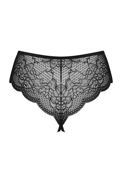 Obsessive Pearlove figi-stringi otwarte, Kolor czarny, Rozmiar XS/S, Obsessive ze sklepu Intymna w kategorii Majtki damskie - zdjęcie 175249515