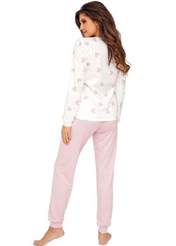 Piżama bawełniana z długimi spodniami różowo-ecru Sweet long, Kolor różowo-ecru, Rozmiar L, Donna ze sklepu Primodo w kategorii Piżamy damskie - zdjęcie 175272739