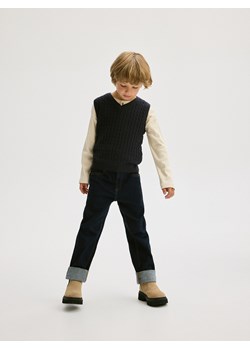 Reserved - Dzianinowa kamizelka - granatowy ze sklepu Reserved w kategorii Bluzy chłopięce - zdjęcie 175277217