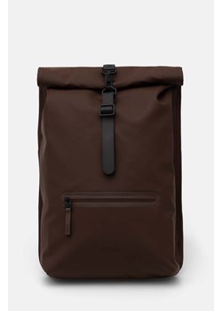 Rains plecak Rolltop Rucksack W3 kolor brązowy duży gładki 13320-23 ze sklepu PRM w kategorii Plecaki - zdjęcie 175279767