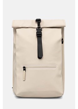 Rains plecak Rolltop Rucksack W3 kolor beżowy duży gładki 13320-26 ze sklepu PRM w kategorii Plecaki - zdjęcie 175279769