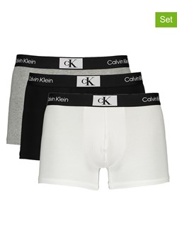 CALVIN KLEIN UNDERWEAR Bokserki (3 pary) w kolorze szarym, białym i czarnym ze sklepu Limango Polska w kategorii Majtki męskie - zdjęcie 175286235