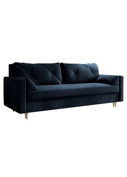 Granatowa sofa rozkładana z funkcją spania - Ahmo ze sklepu Edinos.pl w kategorii Sofy i kanapy - zdjęcie 175290286