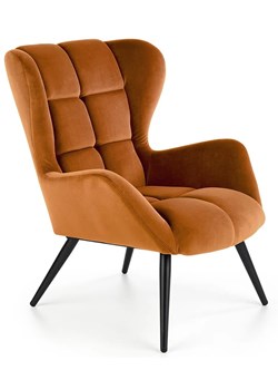 Cynamonowy fotel uszak wypoczynkowy L2-T27 ze sklepu Edinos.pl w kategorii Dom - zdjęcie 175290339